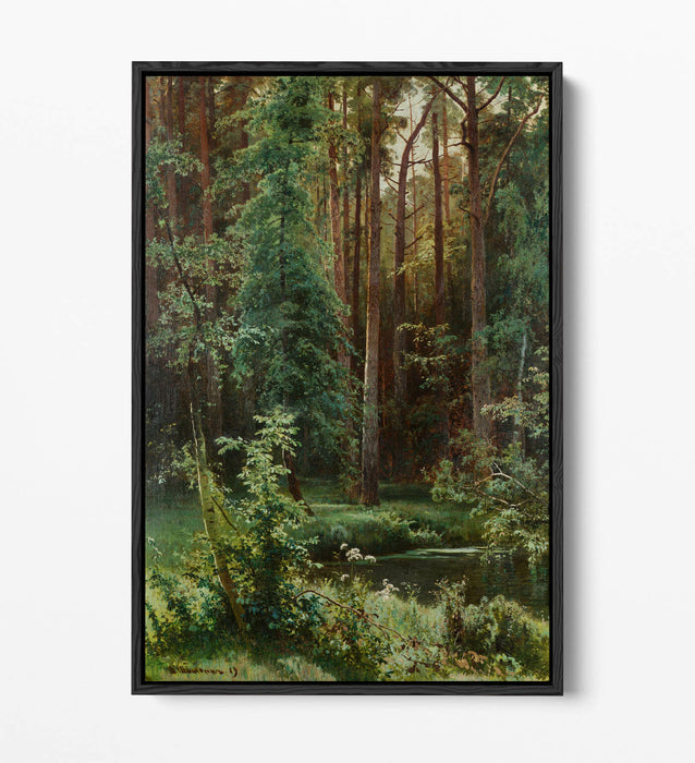 IVAN SHISHKIN, WOODLAND -FLOAT EFFECT CANVAS WALL ART PRINT ART