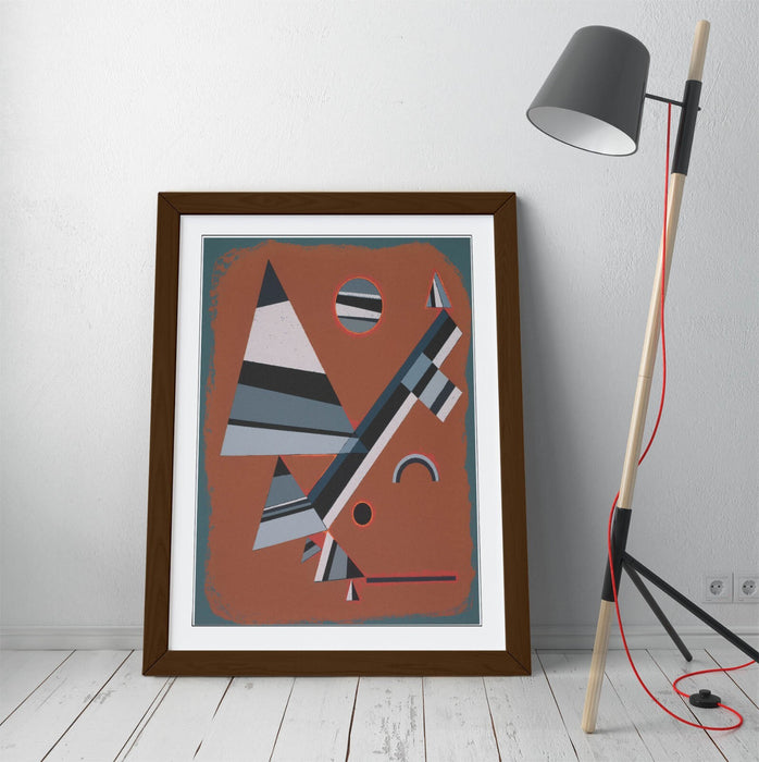 Framed Wall Art Poster – Kandinsky Gris Abstract Art Print With Gallery Style Frame