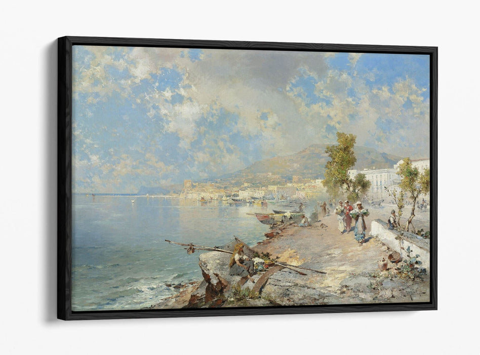 Float Effect Canvas Art – Naples Gulf Painting on Premium MDF Frame