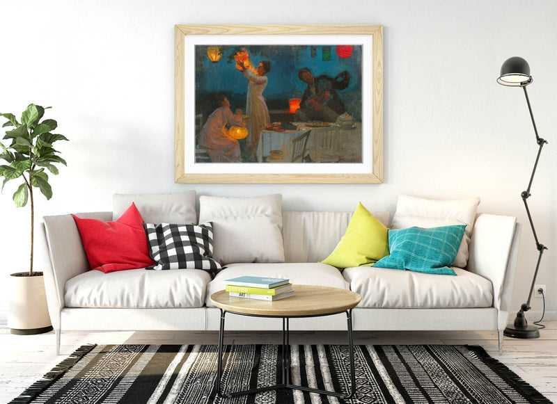 Framed Wall Art – Max Pietschmann Lantern Studies Poster Print With Matte Paper
