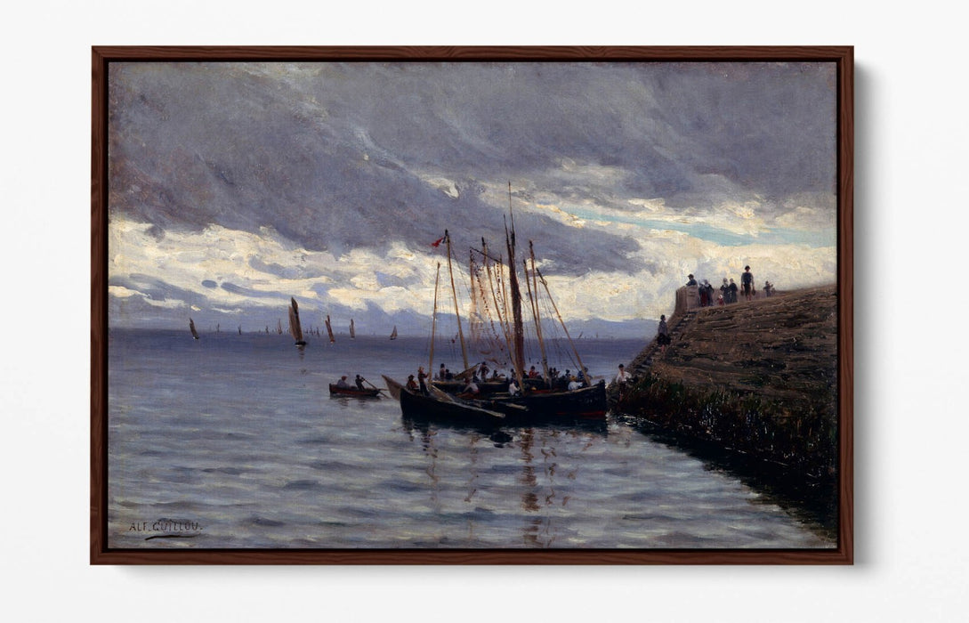 Canvas Wall Art Print – Float Effect Canvas With Sardine Fishermen Design | Handmade UK