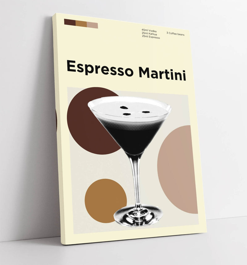 Espresso Martini Poster - Handmade Canvas Wall Art With Vibrant Color Print