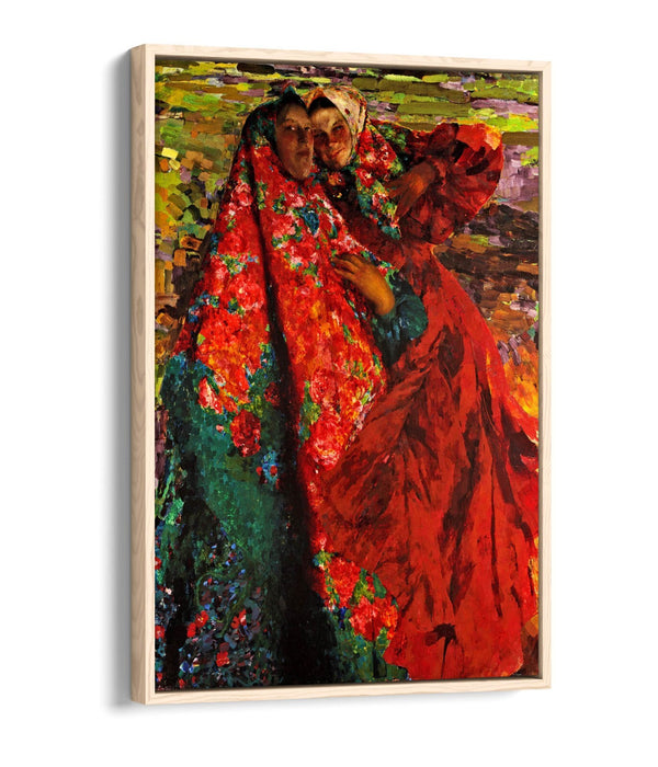 FILIPP MALYAVIN, PEASANT WOMEN -FLOAT EFFECT CANVAS WALL ART PIC PRINT
