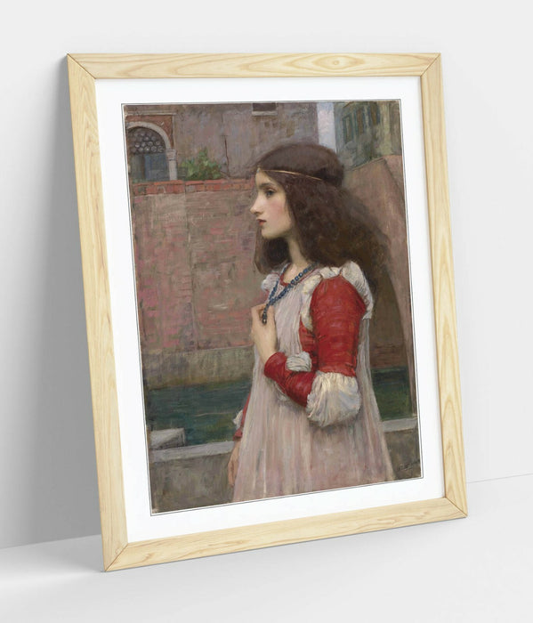 JOHN WILLIAM WATERHOUSE, JULIET -ART FRAMED POSTER PICTURE PRINT ARTWORK- BEIGE