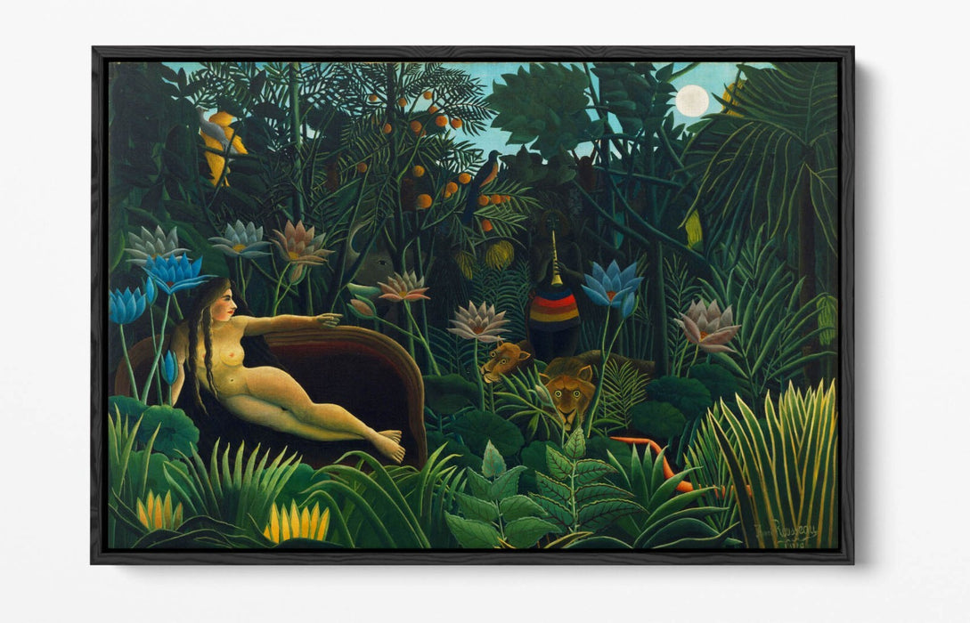 Float Effect Canvas Art - Henri Rousseau Print on Premium MDF Frame, Ready to Hang