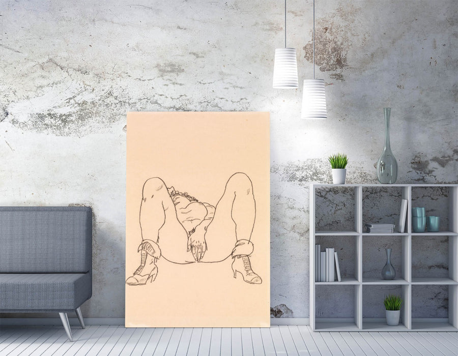 Canvas Wall Art - Egon Schiele Reclining Nude Painting | Framed Print, Ready to Hang