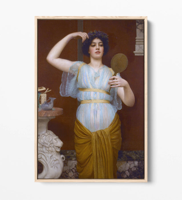 Canvas Wall Art Print - John William Godward Ione Float Effect on Premium Frame