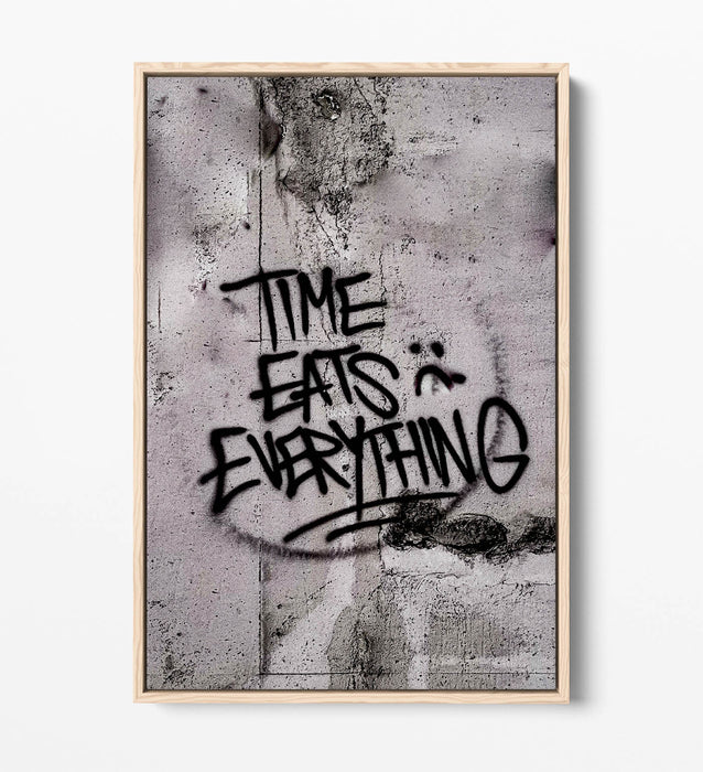 Canvas Wall Art – Graffiti Quote Print With Float Effect Canvas & Premium Frame
