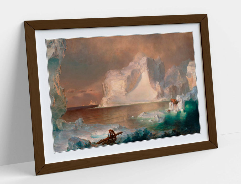 FREDERIC E CHURCH, THE ICEBERGS -WALL ART FRAMED POSTER PICTURE PRINT ARTWORK