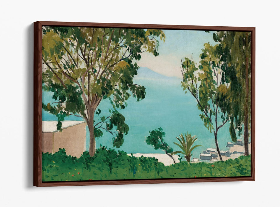 Float Effect Canvas Art - Albert Marquet Beach Scene Through Trees, Handmade UK