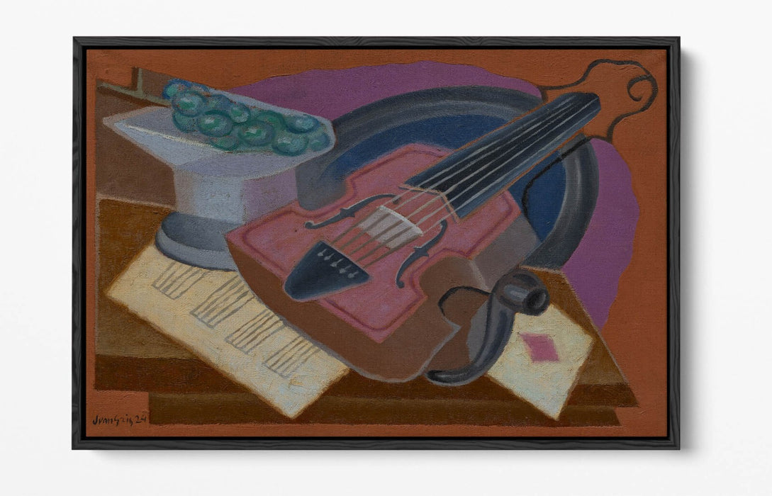 JUAN GRIS, THE ACE OF DIAMONDS -FLOAT EFFECT CANVAS WALL ART PRINT
