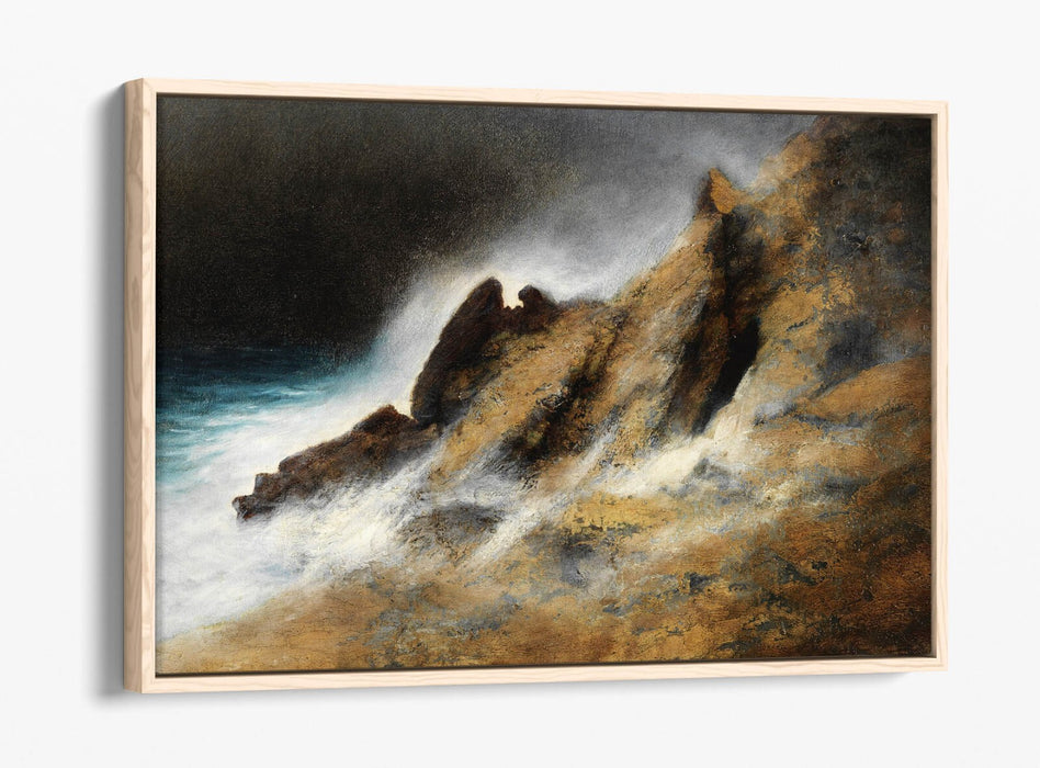 Canvas Wall Art Print – Stormy Sea Painting on Premium Float Effect Canvas
