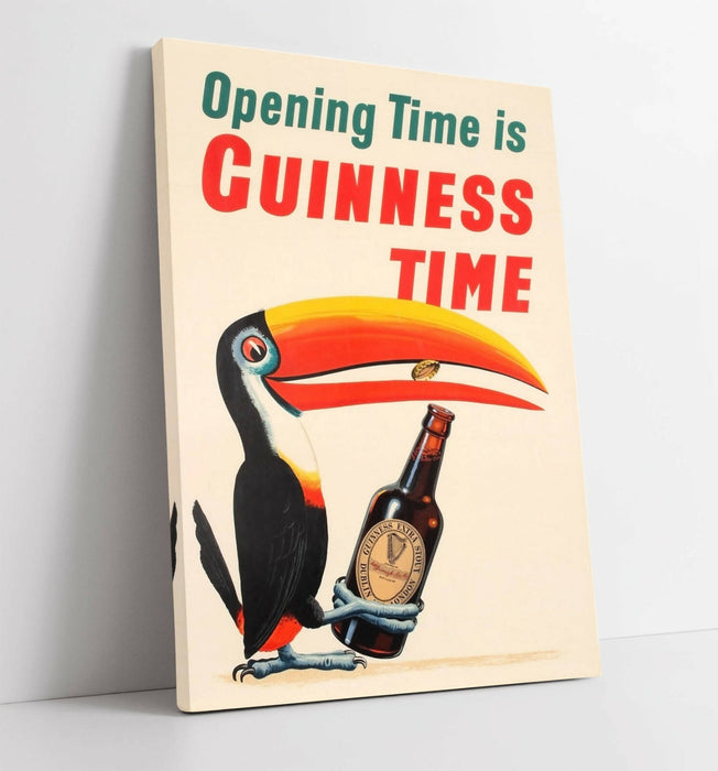 Vintage Canvas Wall Art - Guinness Time Poster | Handmade Ready To Hang Print