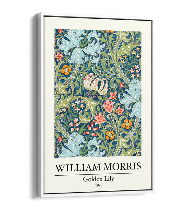 Floral Canvas Art – William Morris Golden Lily Print | Handmade UK Canvas Wall Decor