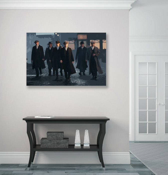 Peaky Blinders MEAN BUSINESS  CANVAS WALL ART PICTURE 30MM DEEP FRAMED PRINT