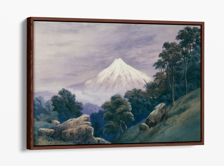 Float Effect Canvas Art - John Hoyte Mt Egmont Premium Wall Print Ready To Hang