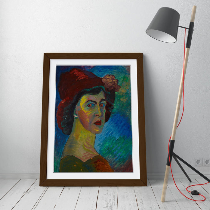 Framed Wall Art Poster - Marianne Von Werefkin Self Portrait Print 4 Sizes
