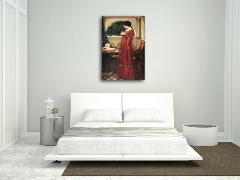 Canvas Wall Art - John W Waterhouse The Crystal Ball Print | Handmade Decorative Artwork