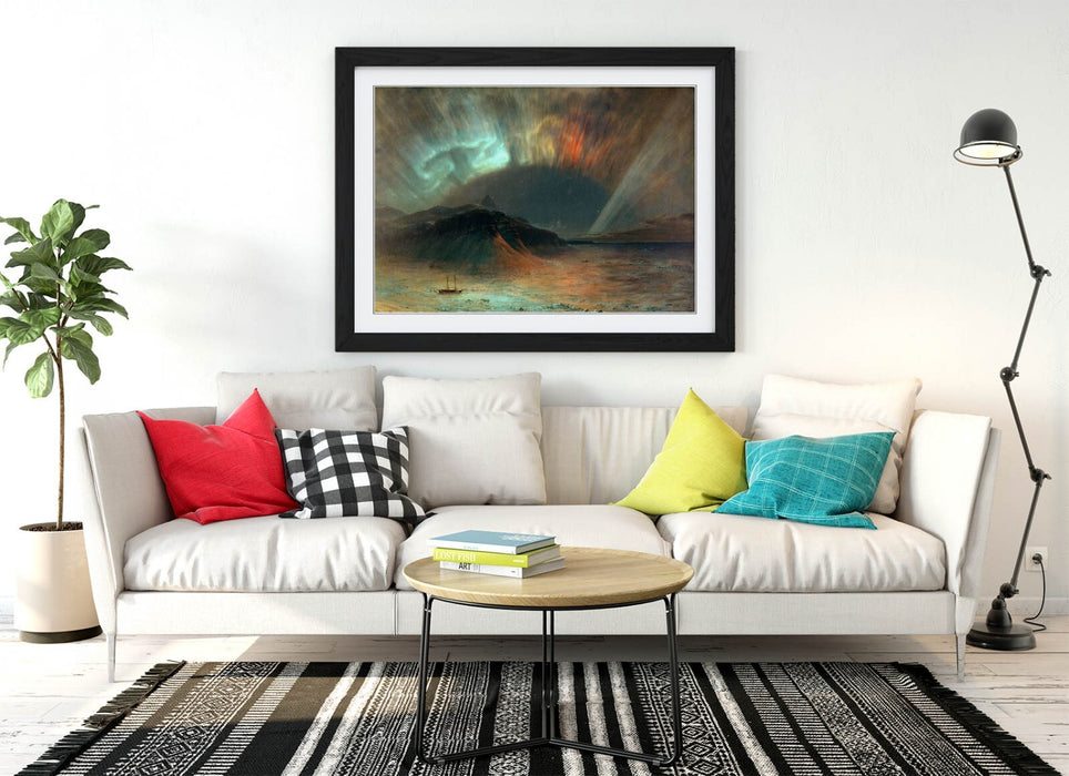 Framed Wall Art Featuring Frederic Edwin Church Aurora Borealis Poster Print – Handmade UK Art
