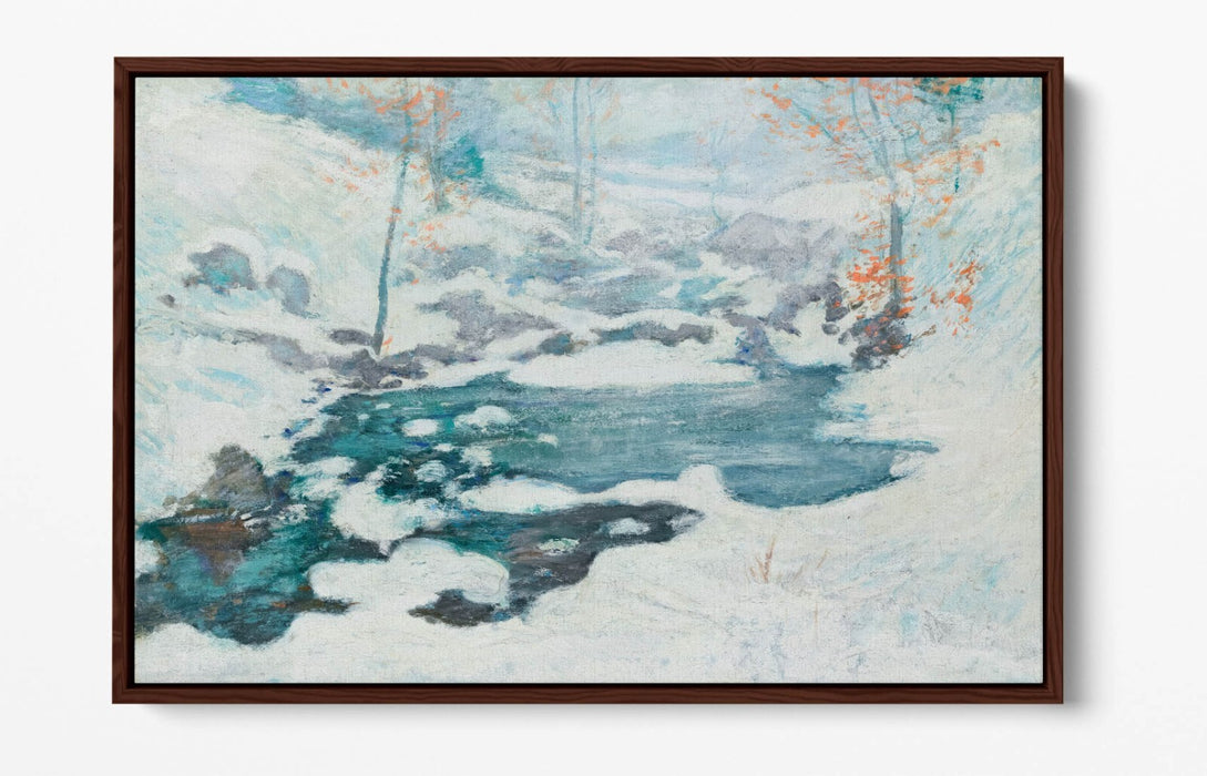 Canvas Wall Art - John Henry Twachtman Icebound Float Effect Premium Print