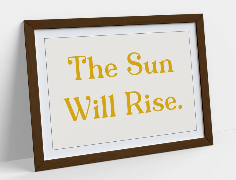 Framed Wall Art - Positive Bedroom Quote With Woodgrain Frame Finish & Ready To Hang