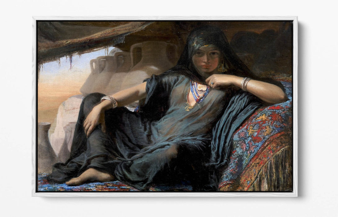 Float Effect Canvas Art – Egyptian Pot Artwork on Premium 30mm Deep Frame