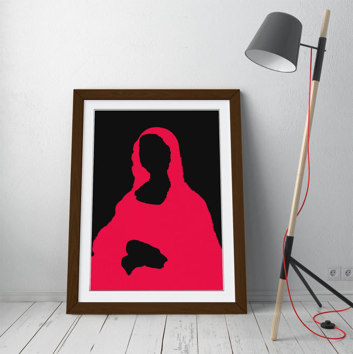 MONA LISA SILHOUETTE TRENDY POP ART -FRAMED WALL ART PICTURE PRINT ARTWORK