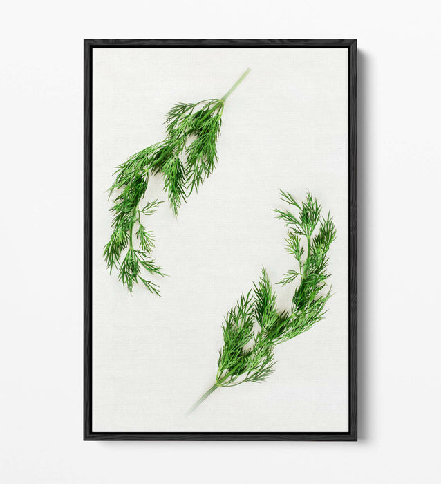 Canvas Wall Art - Cooking Herbs Artwork | Handmade Kitchen Wall Decor, Float Effect Frame
