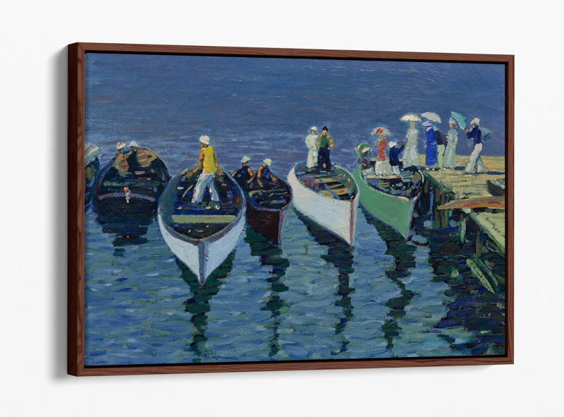 Canvas Wall Art Print - George Luks Holiday On The Hudson | Float Effect, Ready To Hang