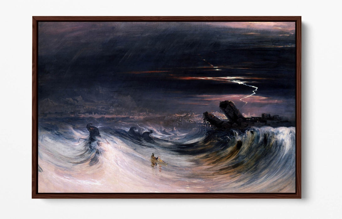 Canvas Wall Art Print - John Martin Artwork | Destruction of Tyre on Float Effect Canvas