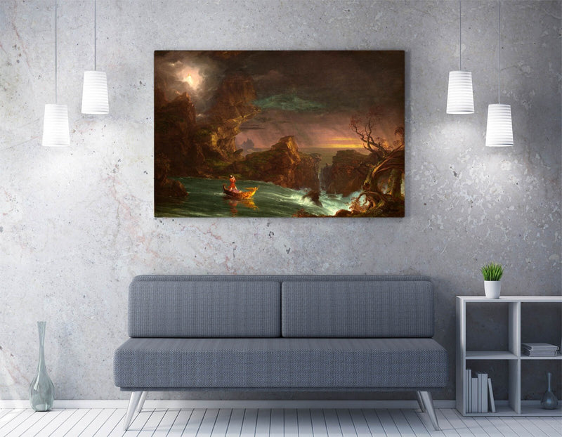 Canvas Wall Art - Thomas Cole Print Voyage Of Life Manhood | Handmade UK Artwork