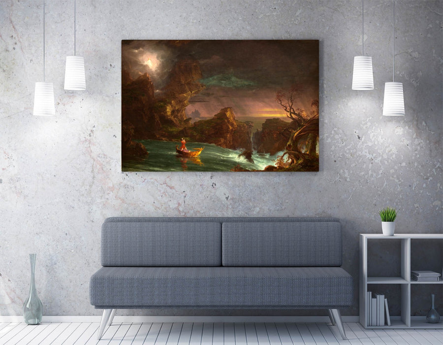 THOMAS COLE, VOYAGE OF LIFE: MANHOOD -CANVAS WALL ARTWORK PIC PRINT