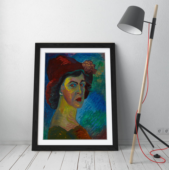Framed Wall Art Poster - Marianne Von Werefkin Self Portrait Print 4 Sizes