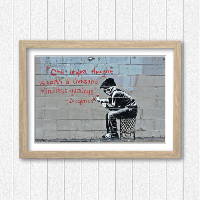 Banksy Framed Art Poster – Original Banksy Artwork on Matte Paper Print