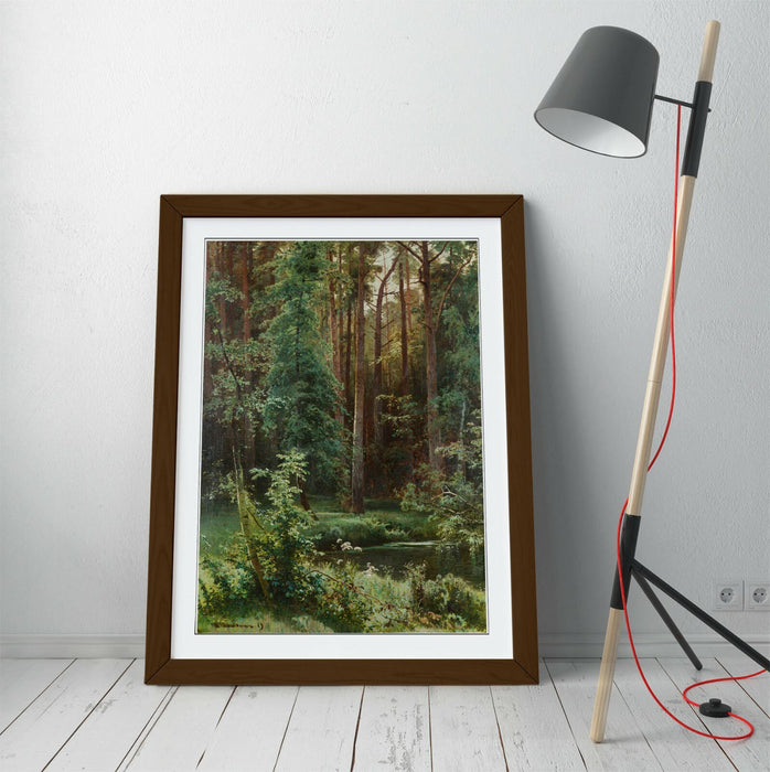 IVAN SHISHKIN, WOODLAND -WALL ART FRAMED POSTER PICTURE PRINT ARTWORK
