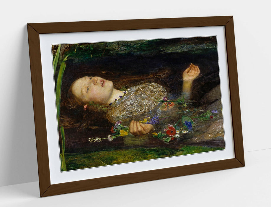 Framed Art Print - John Everett Millais Ophelia Poster | Matte Finish Wall Art
