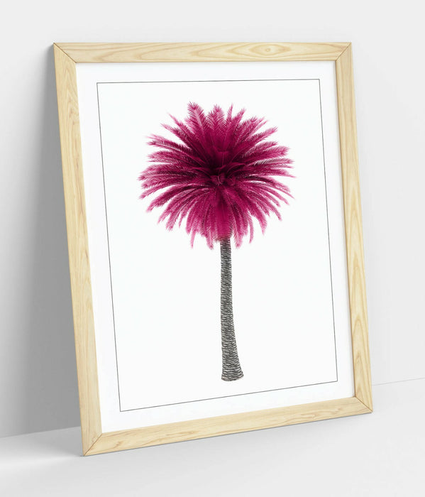 PINK PALM TREE -ART FRAMED POSTER PICTURE PRINT ARTWORK-