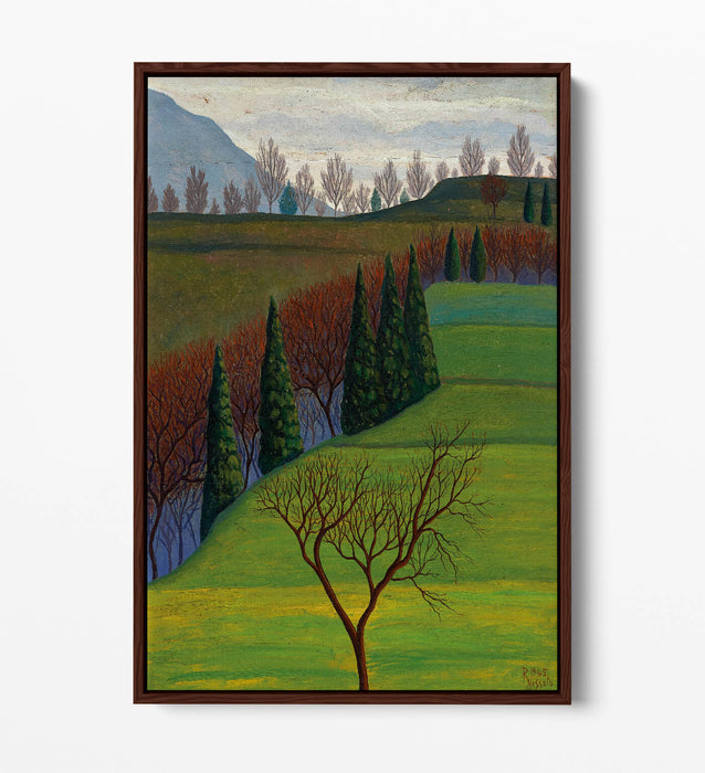 LUIGI RUSSOLO, IN COLLINA -FLOAT EFFECT CANVAS WALL ART PRINT