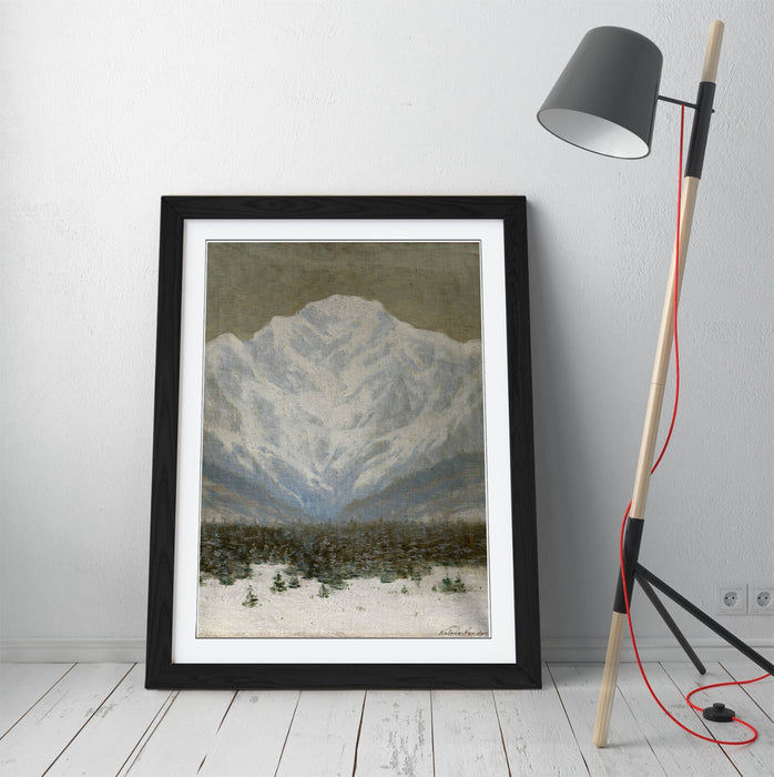 Framed Wall Art - Ferdinand Katona High Tatras Winter Landscape Poster Print