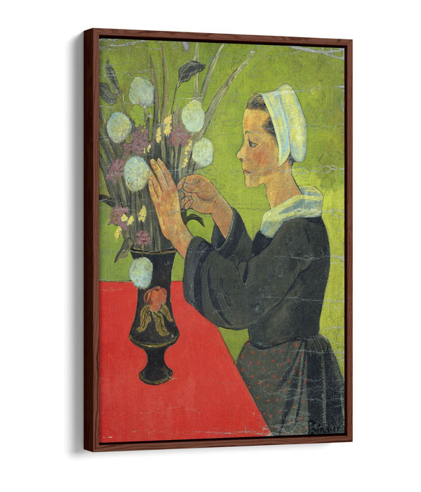 PAUL SERUSIER, BRETON WITH A BOUQUET -FLOAT EFFECT CANVAS WALL ART PIC PRINT