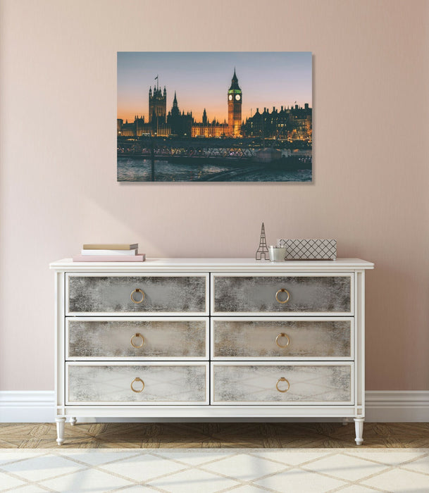 Canvas Wall Art - London Big Ben Skyline Print | Handmade UK Premium Canvas
