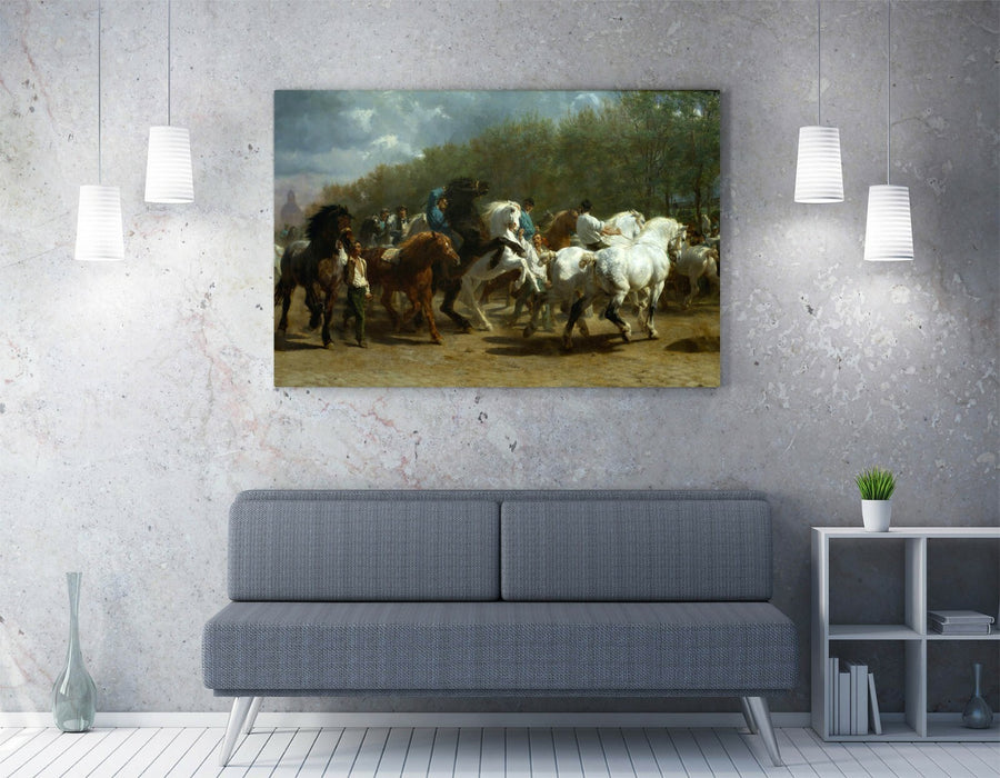 Canvas Wall Art – Handmade Horse Fair Painting on Archival Grade Canvas Print