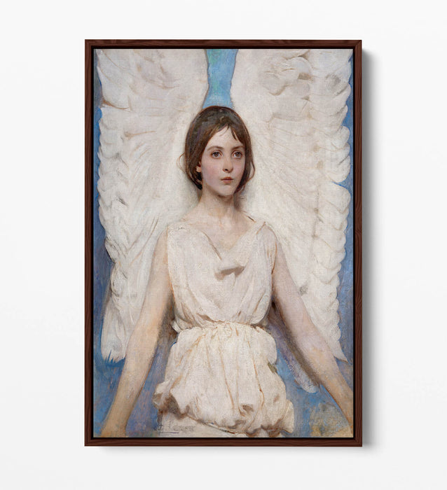 Float Effect Canvas Art - Angel Print on 30mm Deep MDF Frame with Satin Finish