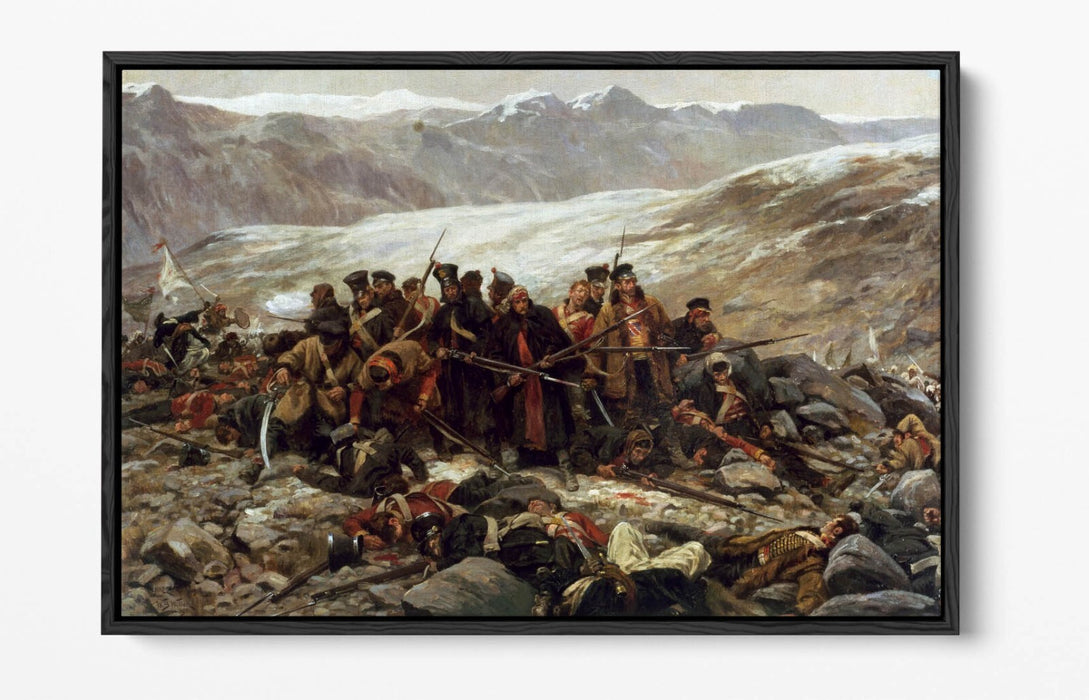 WILLIAM BARNES WOLLEN, THE LAST STAND -FLOAT EFFECT CANVAS WALL ART PIC PRINT