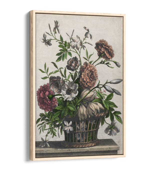 JEAN BAPTISTE MONNOYER, MARIGOLDS -FLOAT EFFECT CANVAS WALL ART PRINT