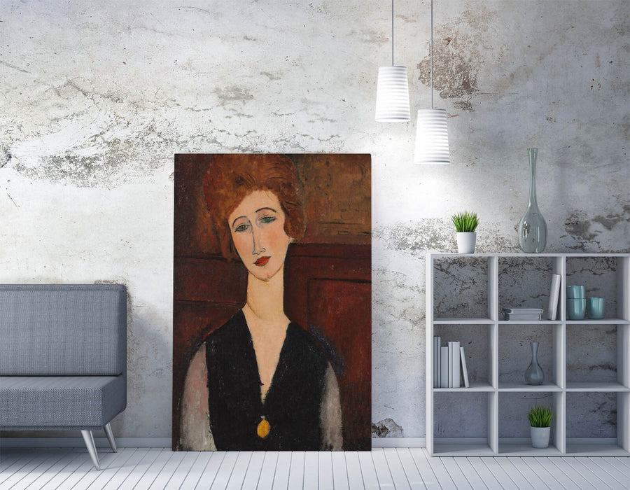 AMEDEO MODIGLIANI, PORTRAIT OF A WOMAN -CANVAS WALL ARTWORK PICTURE PRINT