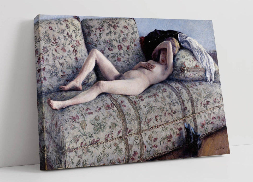Canvas Wall Art - Gustave Caillebotte Nude On A Couch | Premium Varnish Finish Print