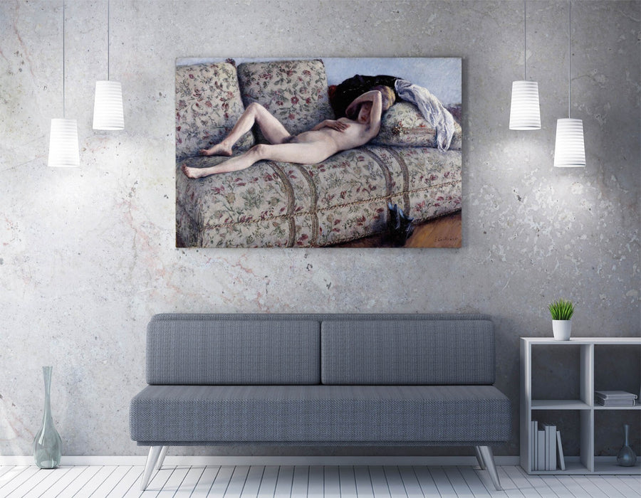 Canvas Wall Art - Gustave Caillebotte Nude On A Couch | Premium Varnish Finish Print