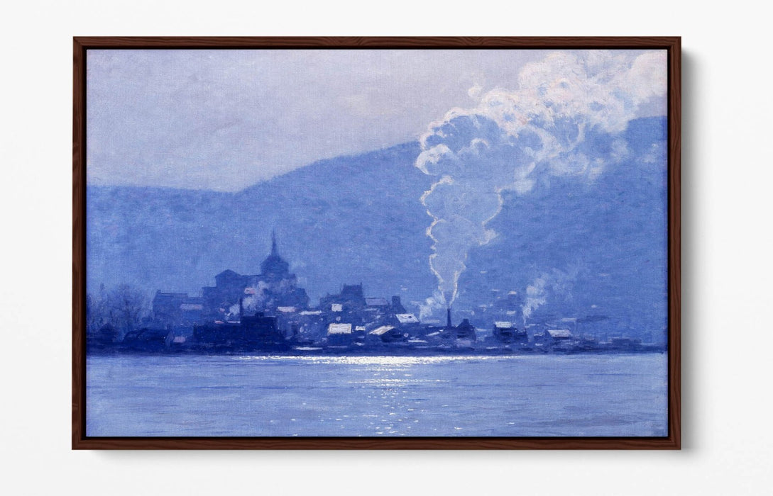 L. BIRGE HARRISON, A PUFF OF STEAM -FLOAT EFFECT CANVAS WALL ART PRINT