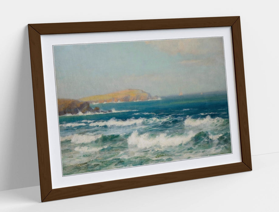 Framed Art Poster - Beatrice Bright Trevose Head Cornwall Print with MDF Wood Frame
